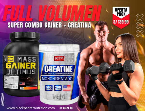 Gainer + Creatina Full Volumen